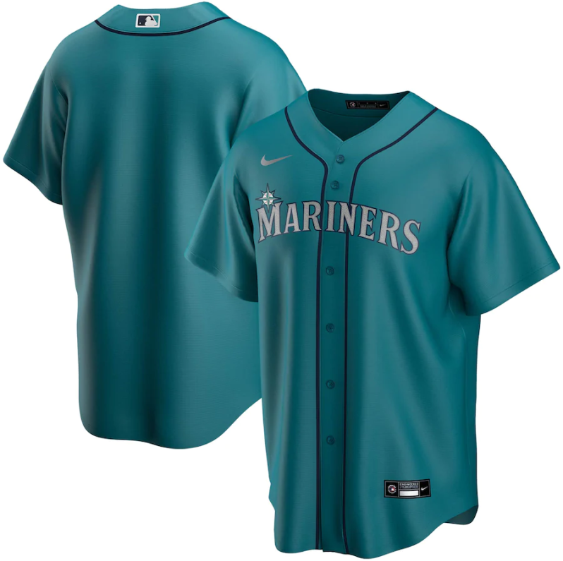 Men's Seattle Mariners Green Base Stitched Jersey